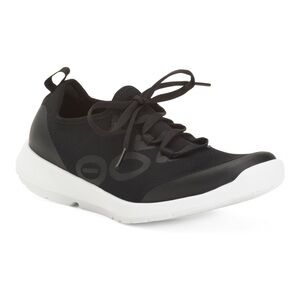 New OOFOS Sneakers, Black and White Women's Sneakers, Oomg Sport LS